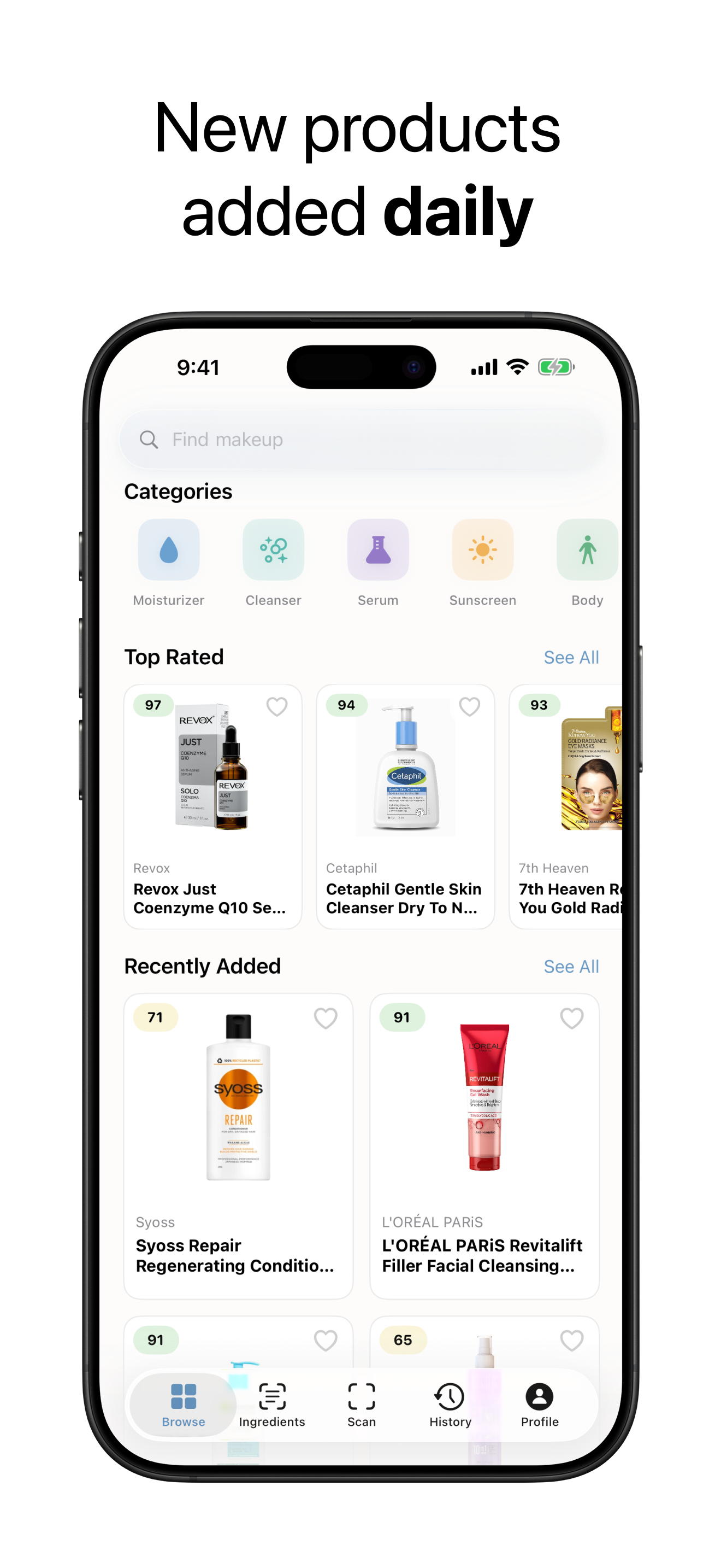 Aplicația LuxSense pentru iPhone: produse noi adăugate zilnic